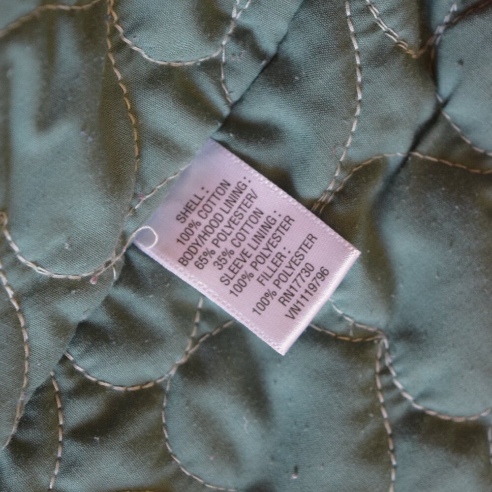 Mossimo Supply Green Corduroy Short Jacket with Heart Quilted Lining, Size Small - Picture 5 of 8